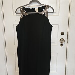 Chico's Black Strapless Dress with Silver Accents